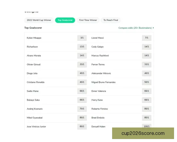 世界杯竞猜赔率全解析各大平台胜负平概率对比与趋势分析